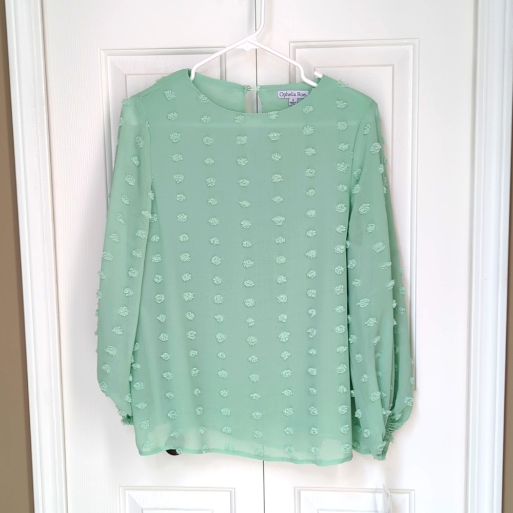 Ophelia Roe Pom Bubble Sleeve Blouse - Picture 4 of 4